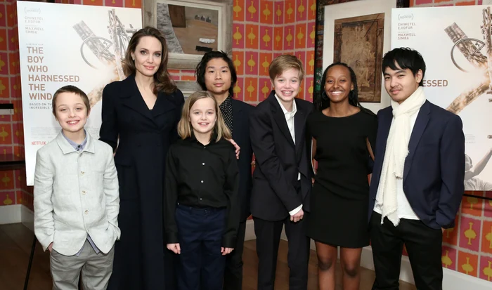 Angelina Jolie and her six children