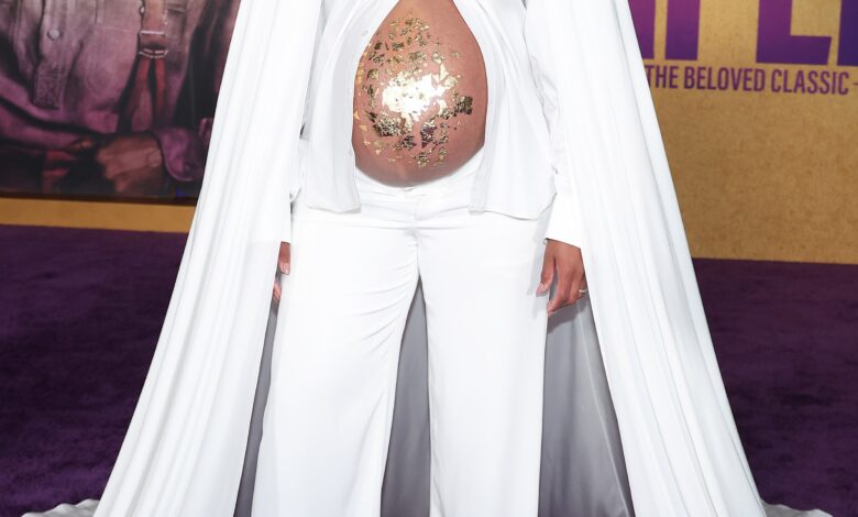 Ciara "painted" her pregnant belly! How she appeared on the red carpet