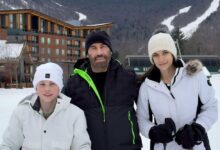 John Travolta celebrated his 70th birthday on skis! He had two of his children with him