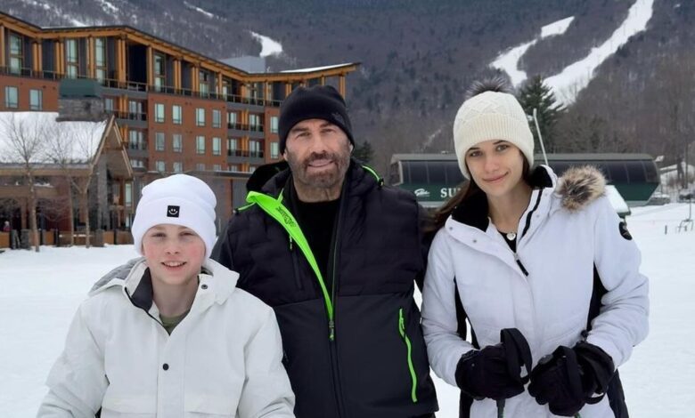 John Travolta celebrated his 70th birthday on skis! He had two of his children with him